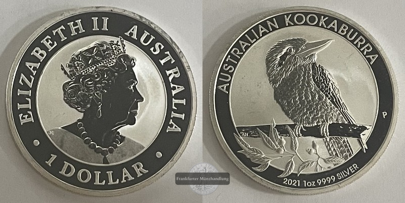  Australien  1 Dollar  2021  Kookaburra FM-Frankfurt Feinsilber: 31,1g   