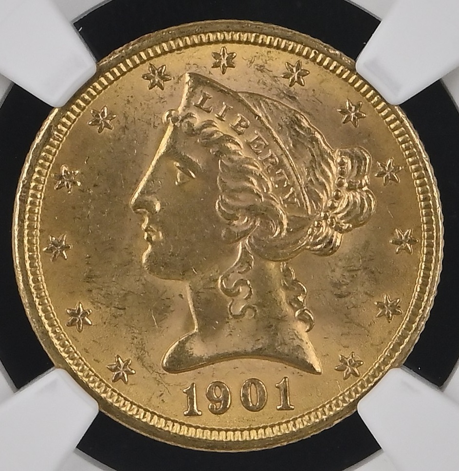  USA 5 Dollar 1901 | NGC MS63 | Liberty Head   