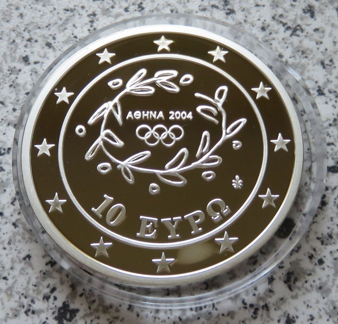  Griechenland 10 Euro 2003 Olympische Spiele 2004 - Ringen   