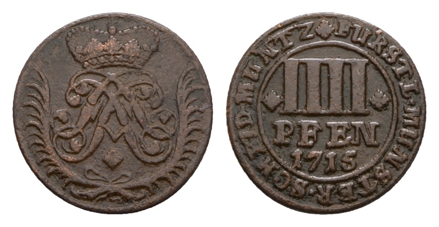  Altdeutschland; Kleinmünze 1715   