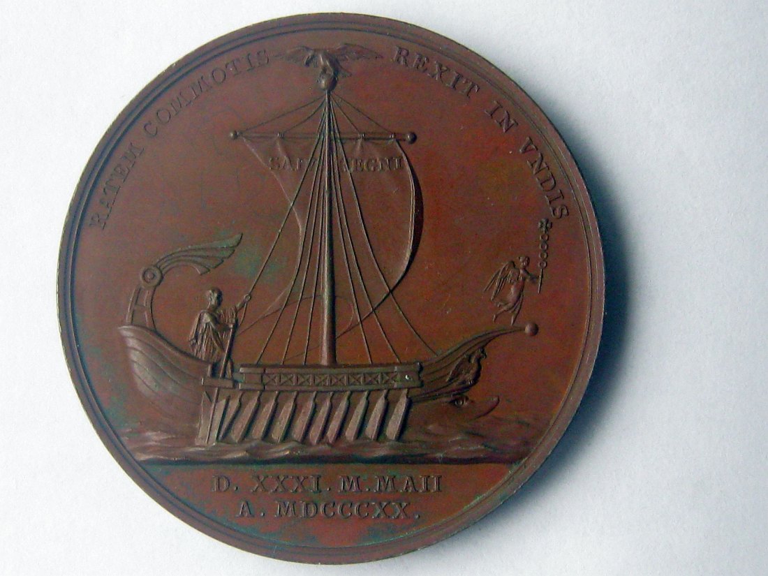  Bronzemedaille 1820 auf Fürst Hardenberg, fast Stempelglanz   