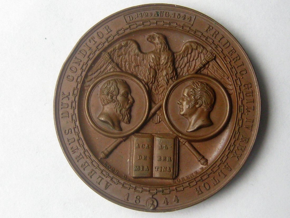  Königsberg Bronzemedaille 1844; 300-Jahrfeier der Königsberger Universität; vzgl.   