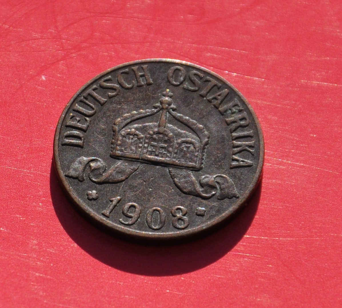  DEUTSCH-OSTAFRIKA 1 Heller 1908 J, VZ   