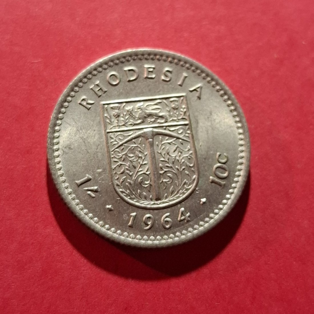  RHODESIEN 10c 1964 (1 Shilling) ***unzirkuliert***   