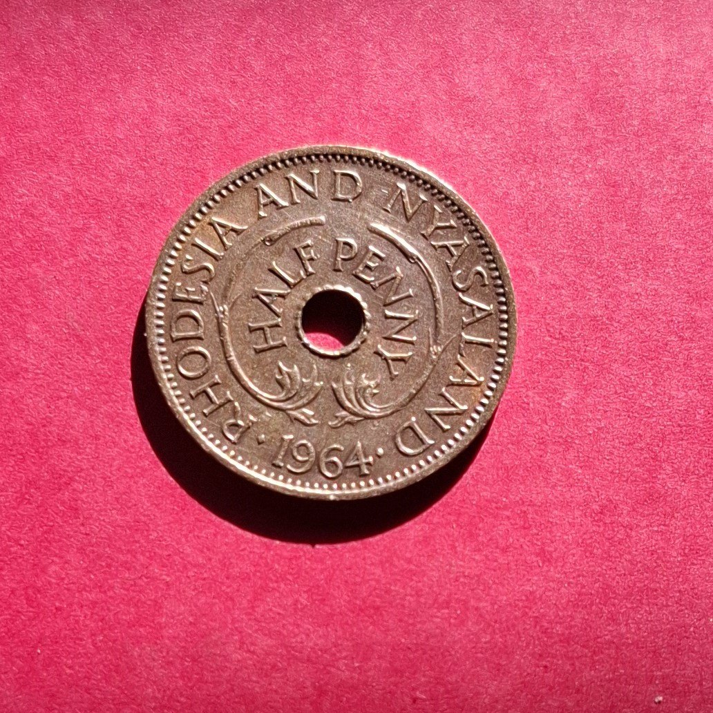  RHODESIA AND NYASALAND Half Penny 1964 ***UNC** [2]   