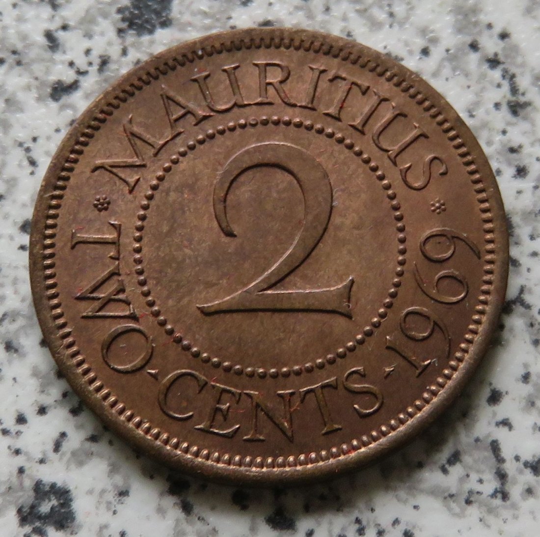  Mauritius 2 Cents 1969   