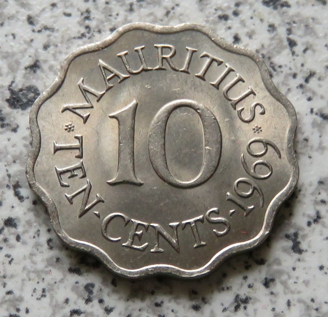  Mauritius 10 Cents 1969   