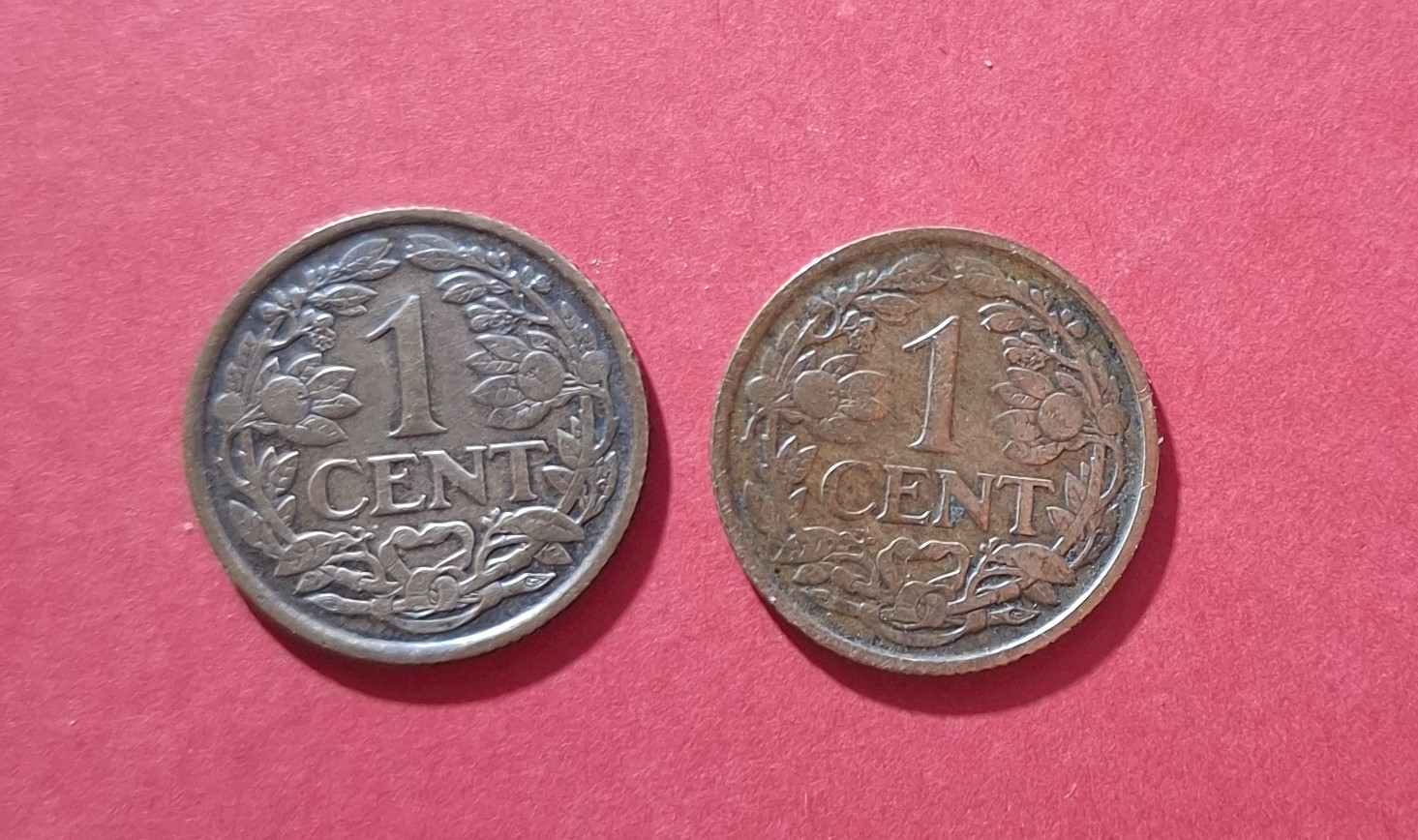  NIEDERLANDE 1 Cent 1928 & 1929 **VZ**   