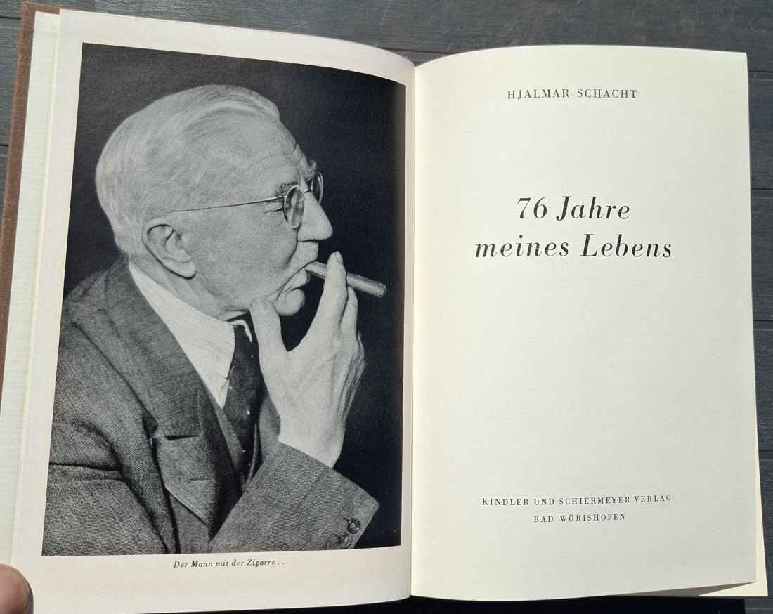  Reichsbankpräsident Hjalmar Schacht 76 JAHRE MEINES LEBENS   