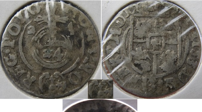  1621-1 Półtorak/3 Polker-Polish–Lithuanian Commonwealth-silver coin-Bydgoszcz Mint   