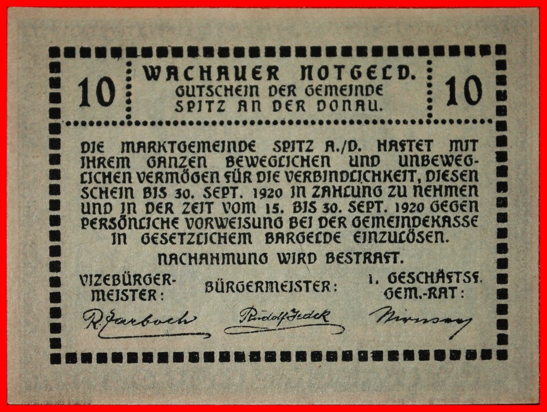  Ⰶ WIEN: ÖSTERREICH SPITZ 1629 ★ 10 HELLER 1920 KFR KNACKIG!★OHNE VORBEHALT!   