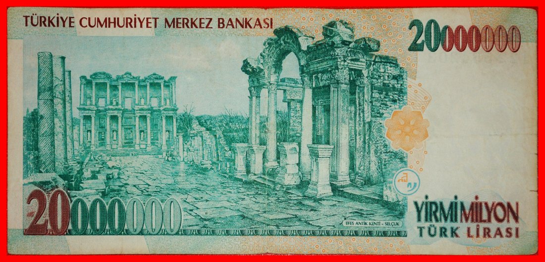  * ATATURK (1923-1938): TURKEY ★ 20000000 LIRAS 2001 EPHESUS! RARITY!★LOW START ★ NO RESERVE!   