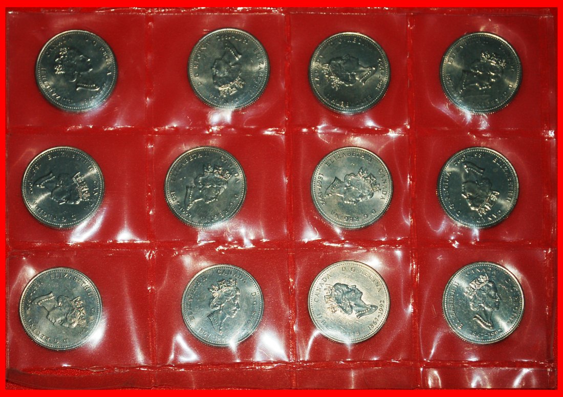  Ⰶ CONFEDERATION 125: CANADA ★ SET 25 CENTS 1867-1992 UNC MINT LUSTRE! ★LOW START ★ NO RESERVE!   