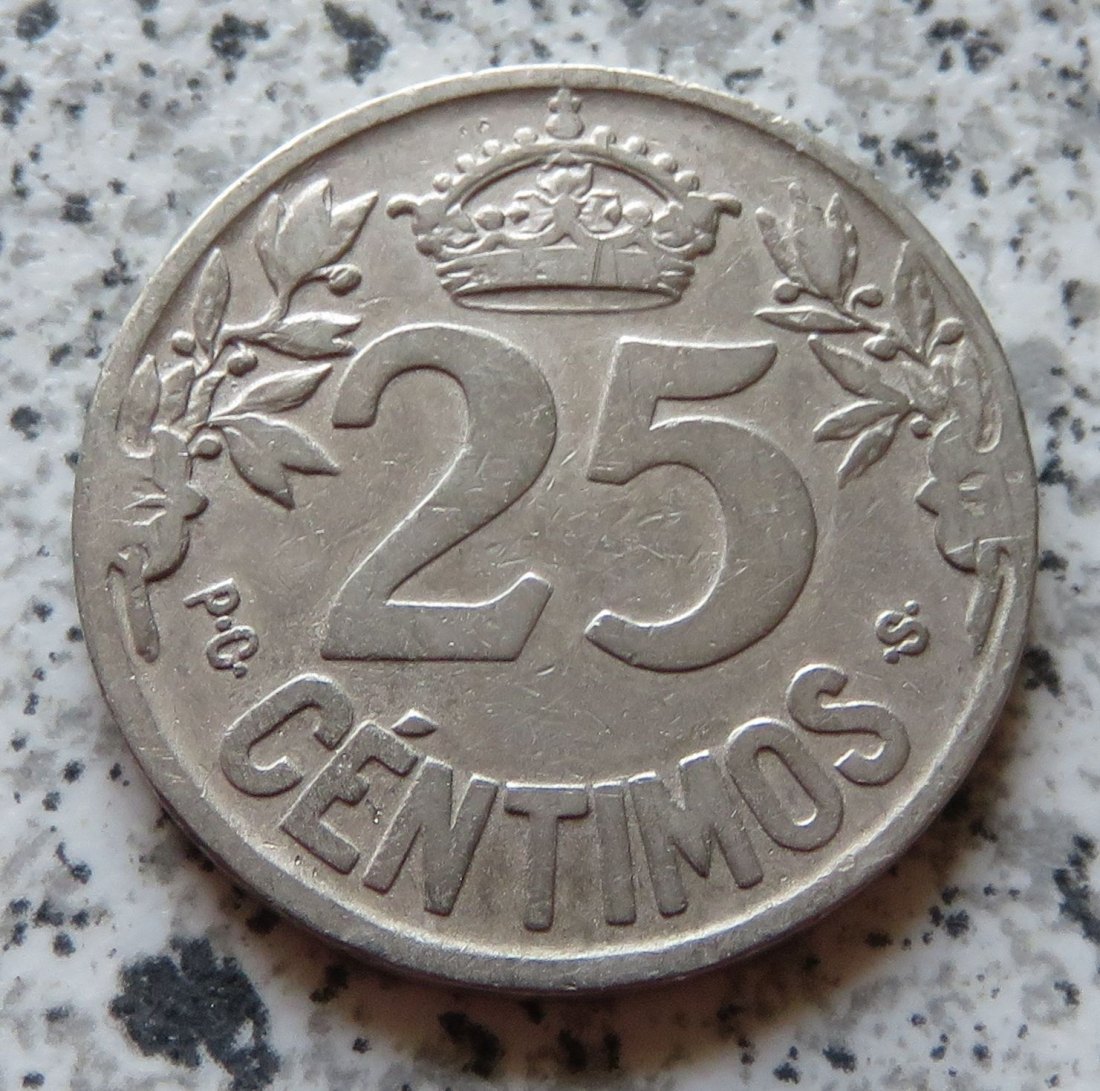  Spanien 25 Centimos 1925   