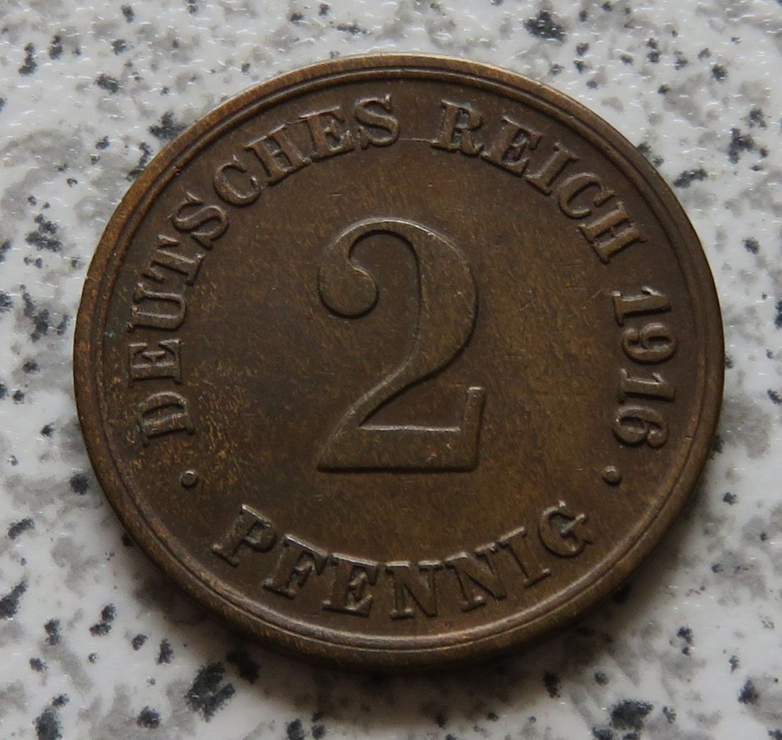  Kaiserreich 2 Pfennig 1916 G   