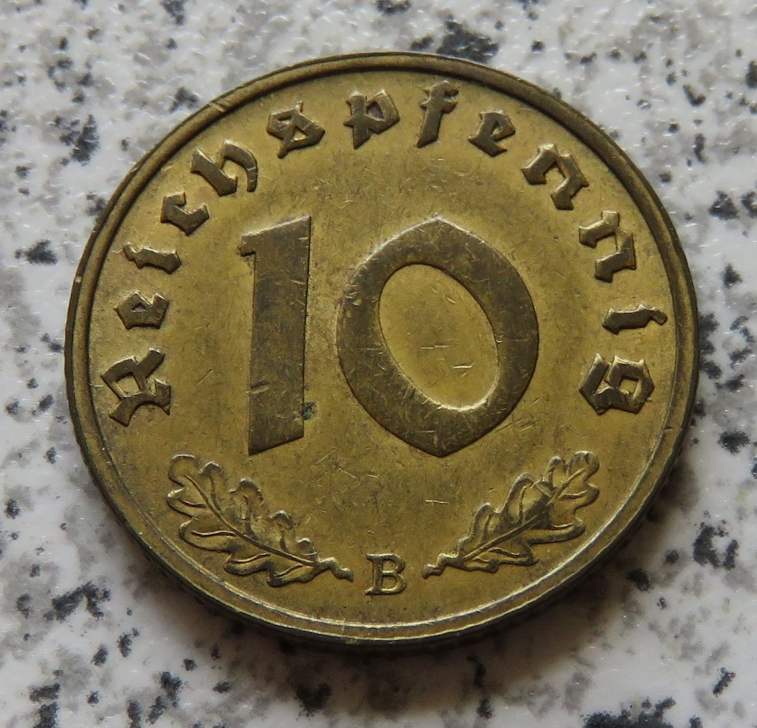  Drittes Reich 10 Reichspfennig 1938 B   