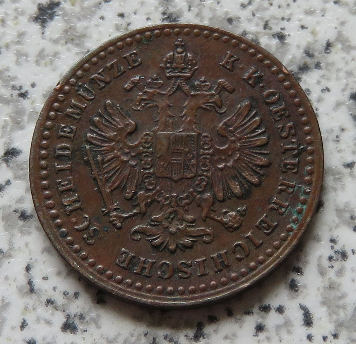  Österreich K & K 5/10 Kreuzer 1858 B   