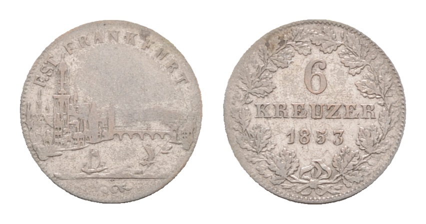  Frankfurt, Kleinmünze 1853   