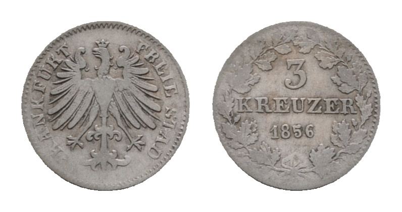  Frankfurt, Kleinmünze 1856   