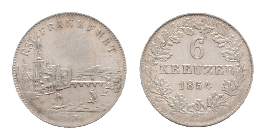  Frankfurt, Kleinmünze 1854   