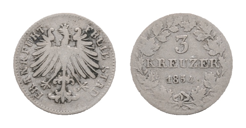  Frankfurt, Kleinmünze 1854   