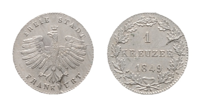  Frankfurt, Kleinmünze 1849   