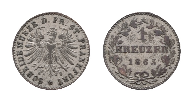  Frankfurt, Kleinmünze 1863   