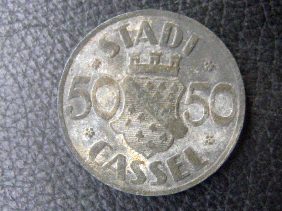  Notgeld 50 Pfennig 1920 - Cassel; Zink, sehr schön   