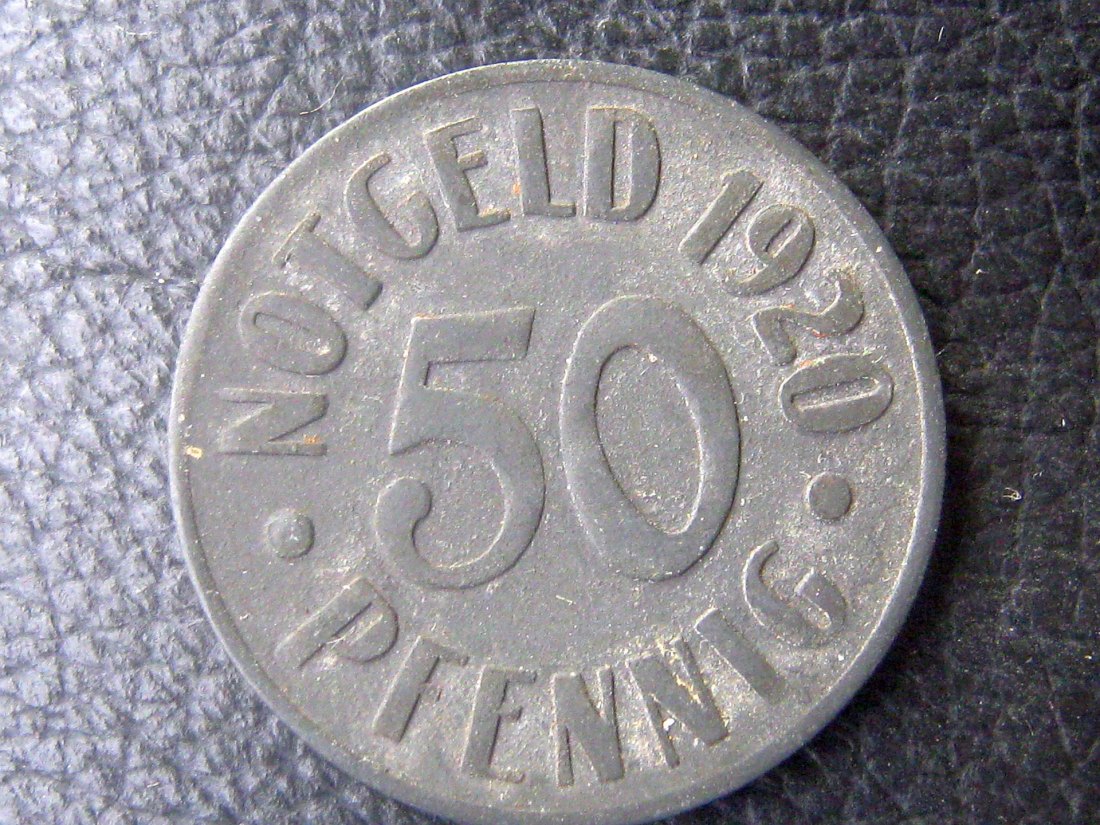  Notgeld 50 Pfennig 1920 - Cassel; Zink, sehr schön   