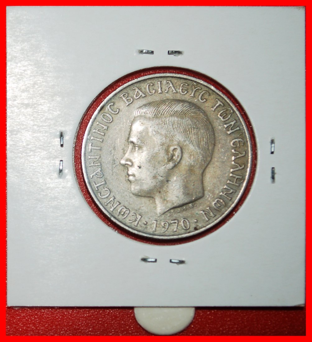  Ⰶ INDIEN (1966-1970): GRIECHENLAND ★ 5 DRACHMEN 1970! KONSTANTIN II. (1964-1973)! ★OHNE VORBEHALT!   