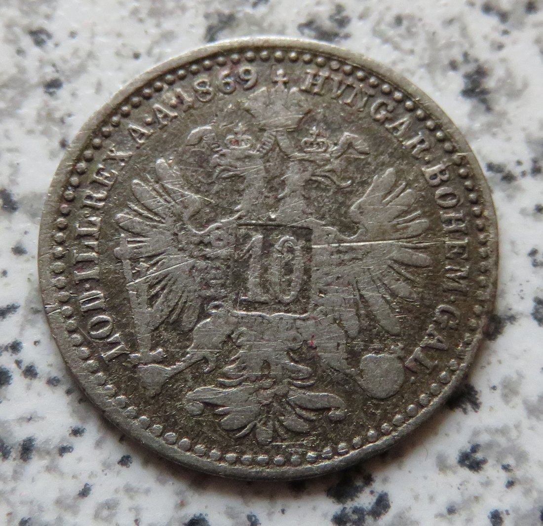  Österreich 10 Kreuzer 1869   