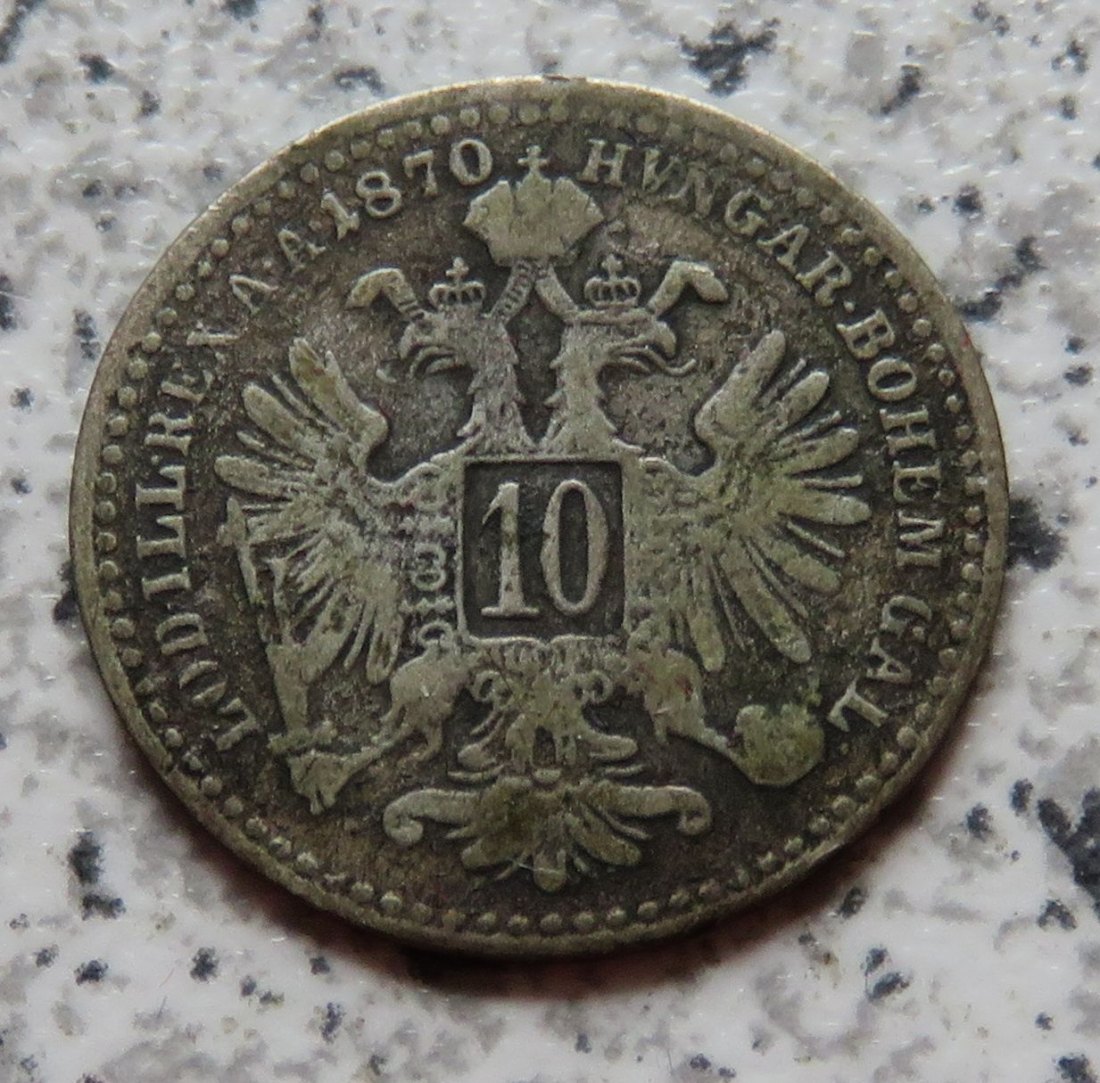  Österreich 10 Kreuzer 1870   