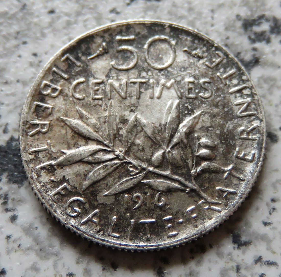  Frankreich 50 Centimes 1916   