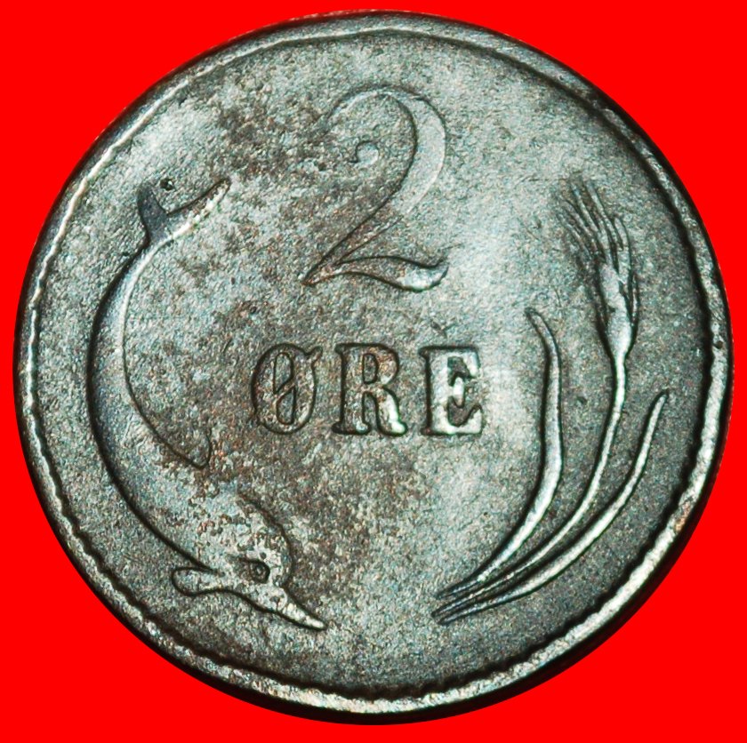  Ⰶ DOLPHIN (1874-1906): DENMARK ★ 2 ORE 1875! CHRISTIAN IX (1863-1906)  ★LOW START ★ NO RESERVE!   