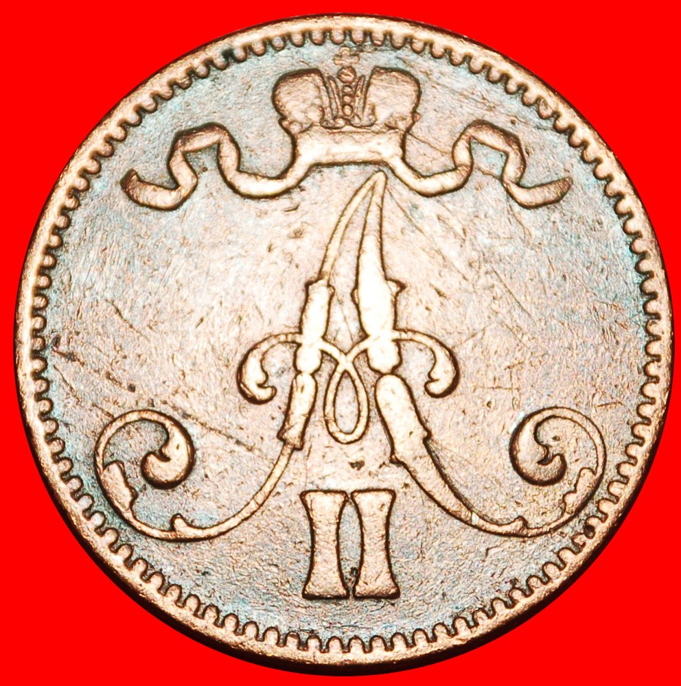  Ⰶ TYPE 1865-1870:FINLAND (russia, USSR)★5 PENCE 1867! ALEXANDER II 1855-1881★LOW START ★ NO RESERVE!   