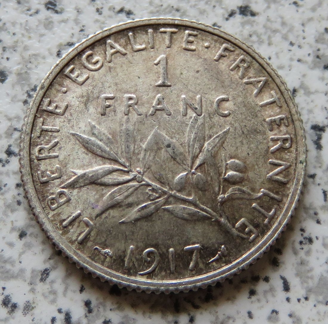  Frankreich 1 Franc 1917   