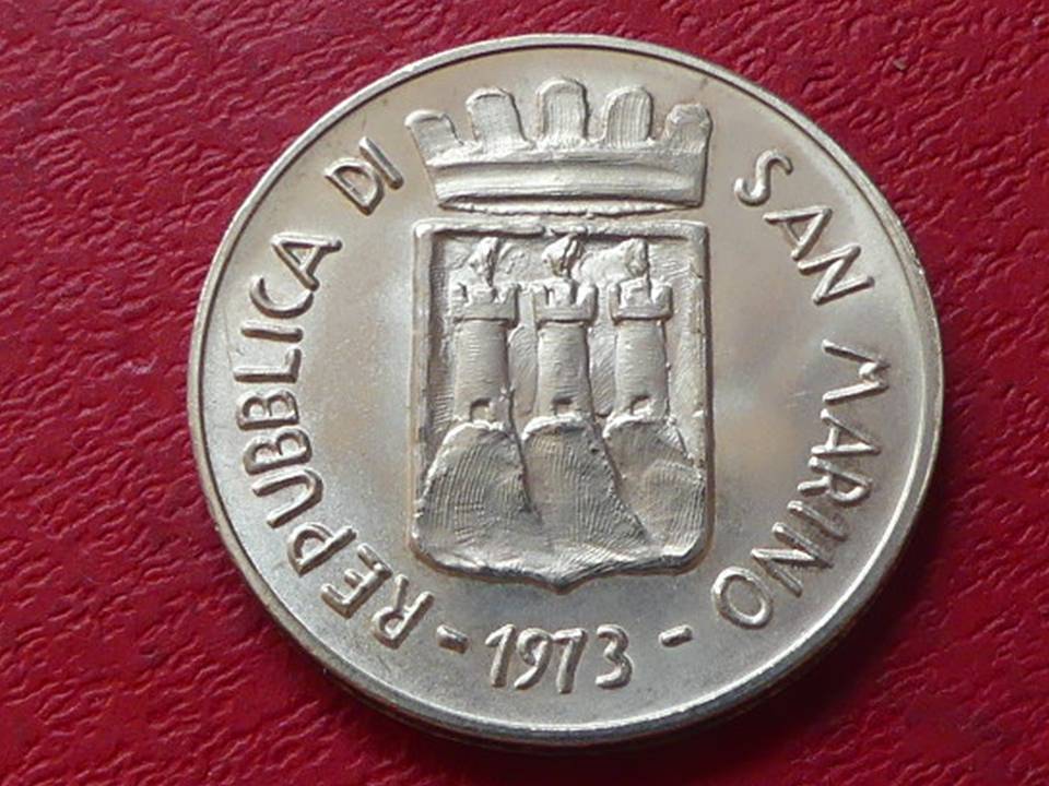  Silbermünze San Marino 500 Lire 1973   