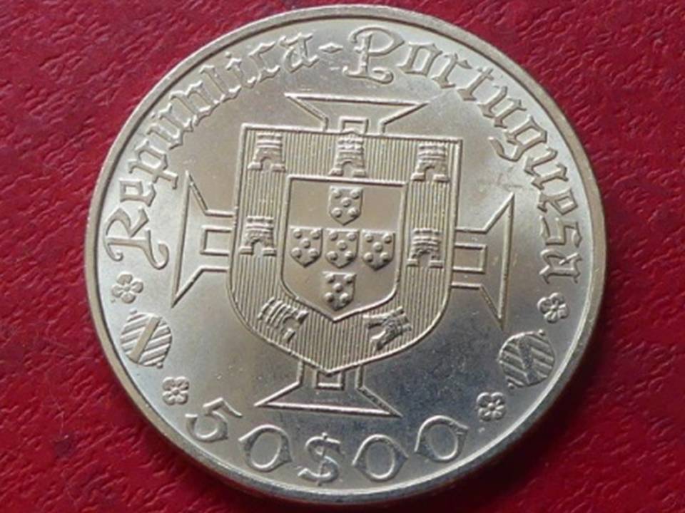  Silbermünze Portugal 50 Escudos 1969 „Vasco da Gama“, ca. 18 Gramm   