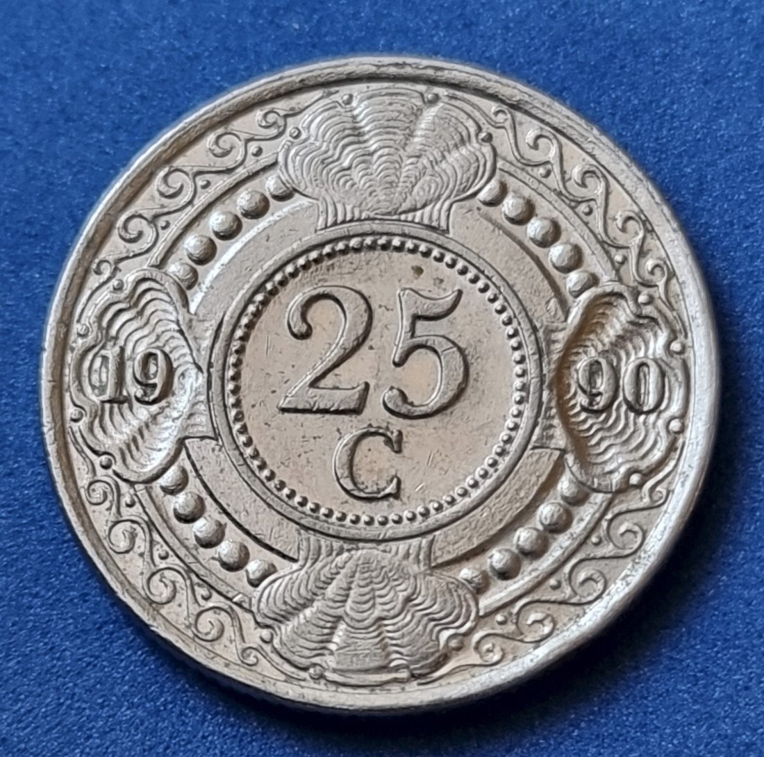  12533(5) 25 Cent (Niederländische Antillen) 1990 in vz ........................ von Berlin_coins   