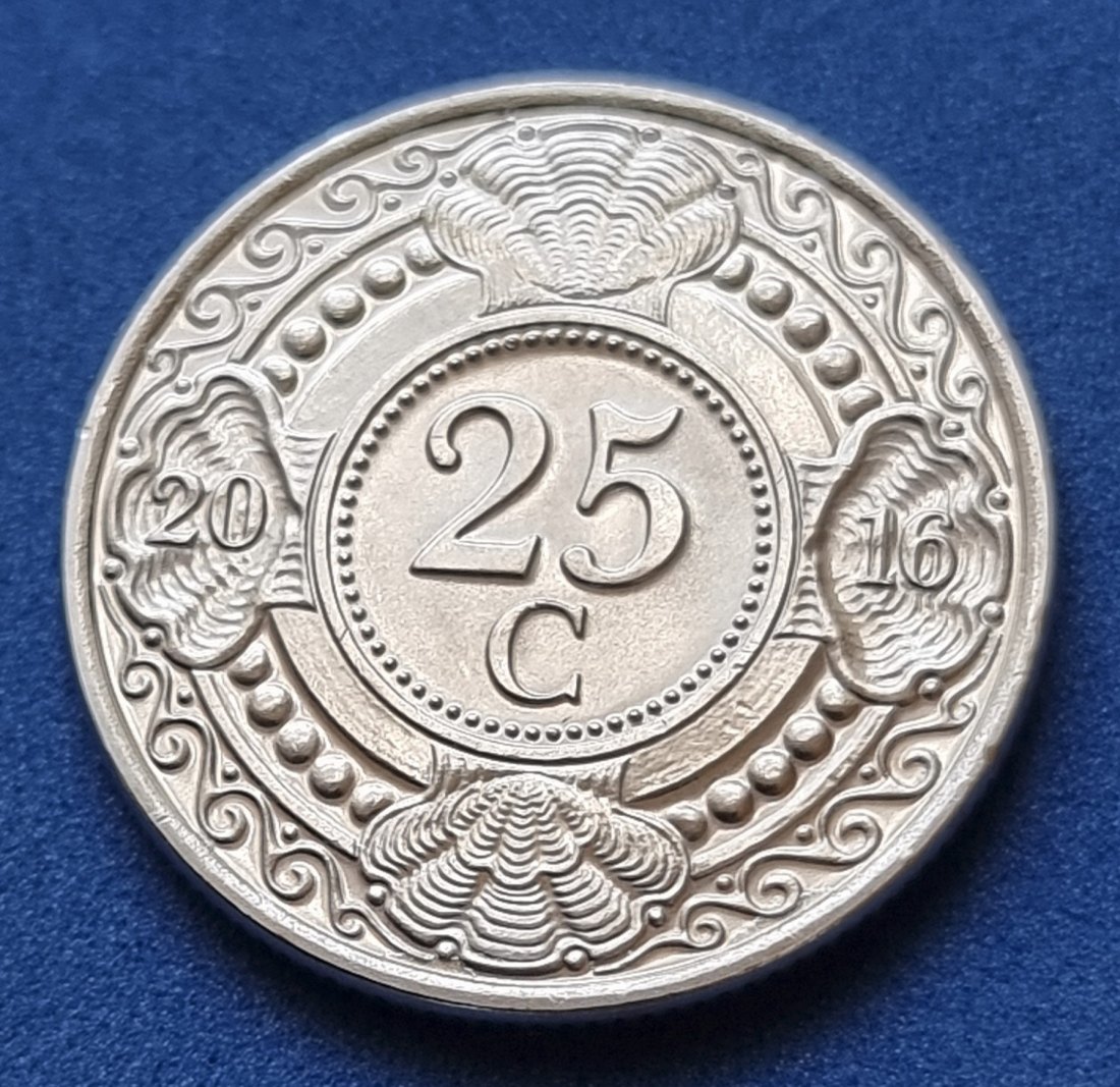  14854(2) 25 Cent (Niederländische Antillen) 2016 in UNC .......................... von Berlin_coins   