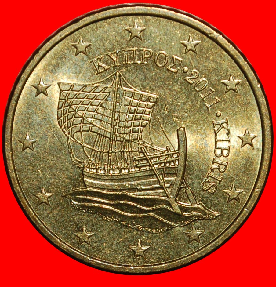  Ⰶ 2 SOLD GREECE (2008-2024):CYPRUS★50 CENT 2011! SHIP NORDIC GOLD UNCOMMON! LOW START ★ NO RESERVE!   