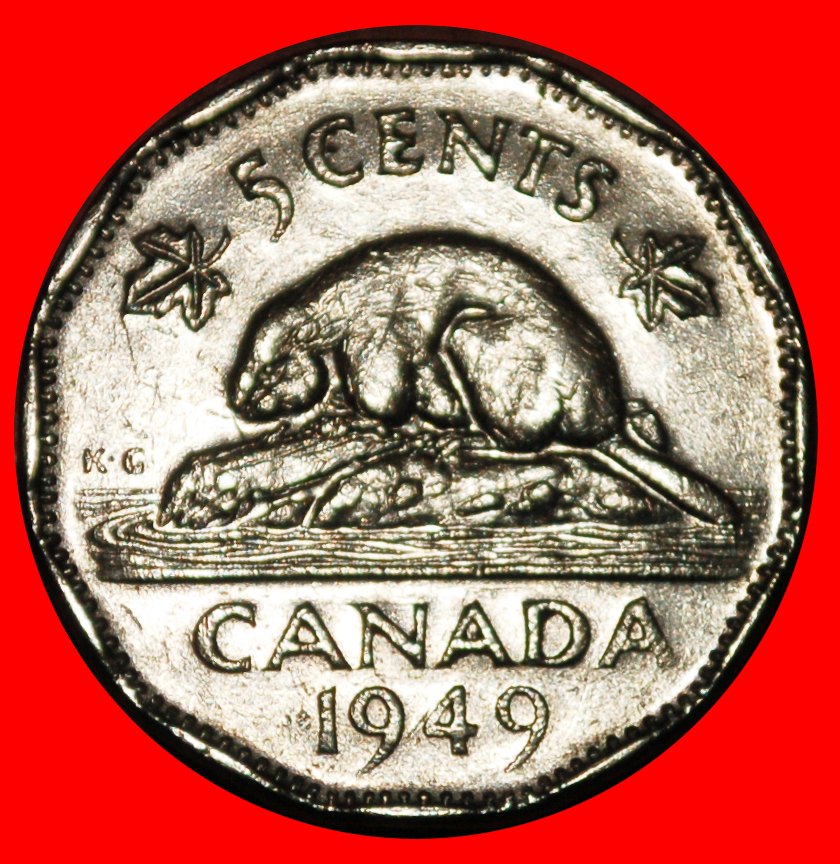  Ⰶ NO INDIA (1948-1950): CANADA ★ 5 CENTS 1949! GEORGE VI (1937-1952) ★LOW START ★ NO RESERVE!   