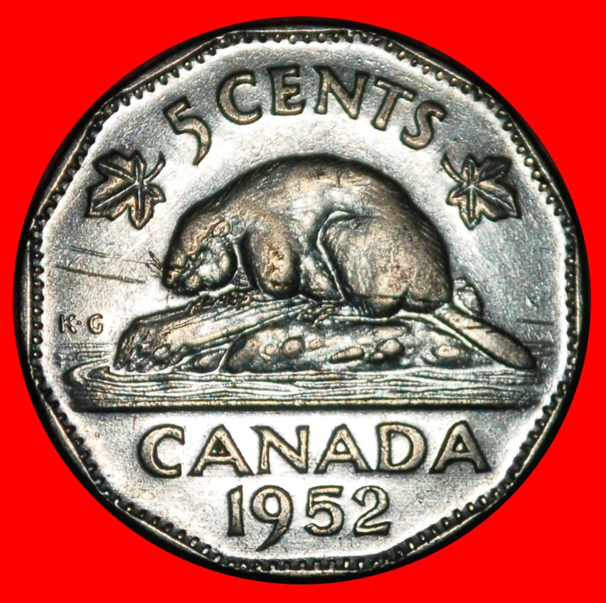  Ⰶ NO INDIA (1951-1952): CANADA ★ 5 CENTS 1952! GEORGE VI (1937-1952) ★LOW START ★ NO RESERVE!   