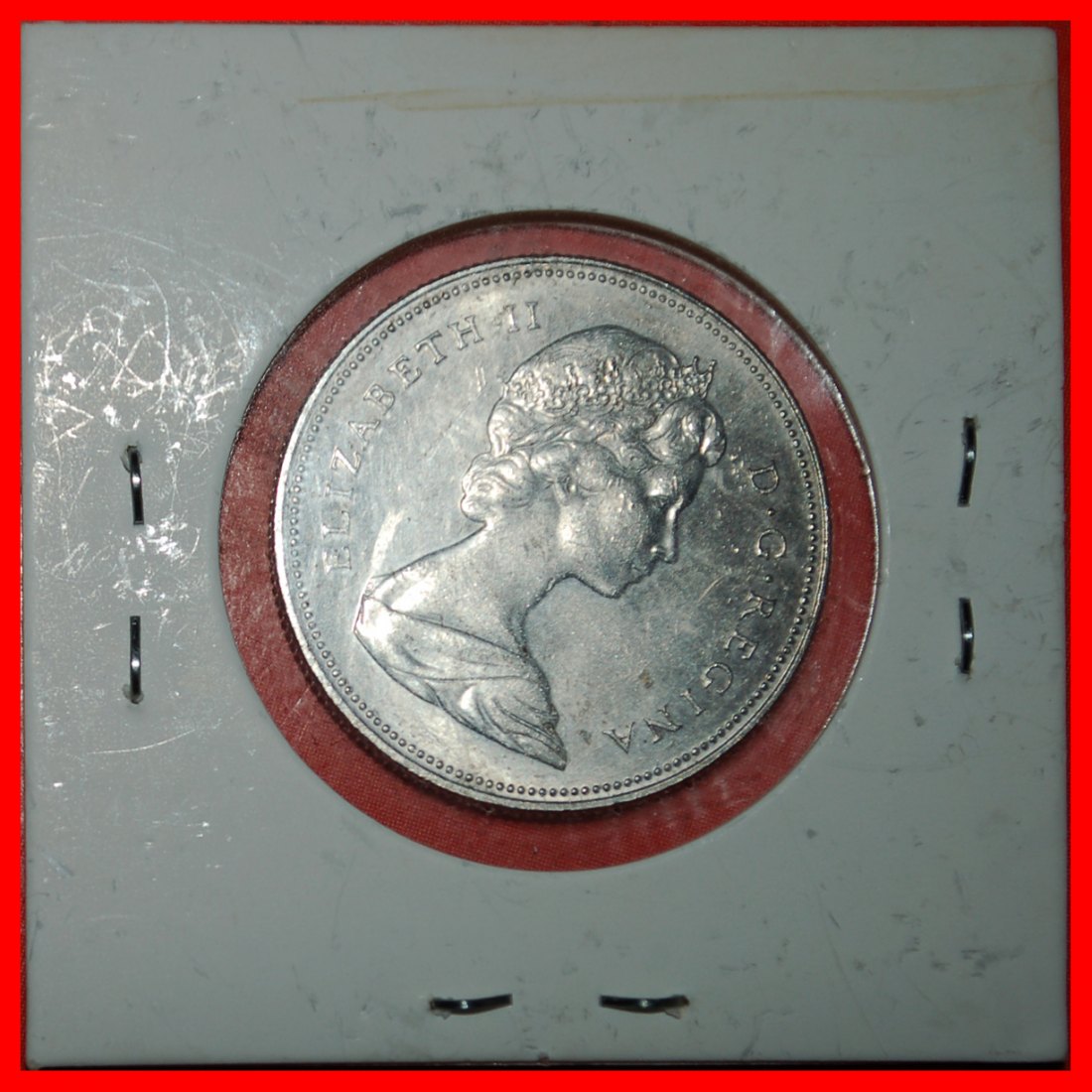  Ⰶ LION (1968-1989): CANADA★50 CENTS 1969! ELIZABETH II (1953-2022) IN HOLDER★LOW START ★ NO RESERVE!   