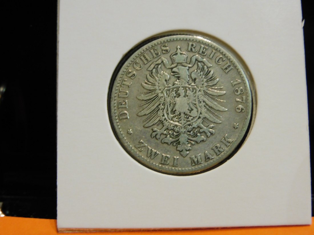  GERMANY 2 MARK 1876 BAVARIA.GRADE-PLEASE SEE PHOTOS.   