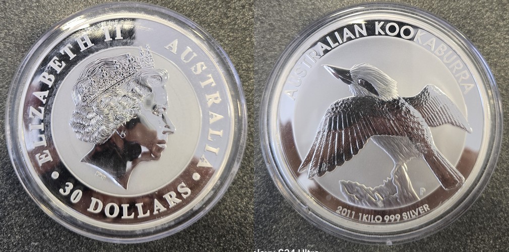  Australien  30 Dollar 2011 Kookaburra  FM-Frankfurt  Feinsilber: 1.000g   