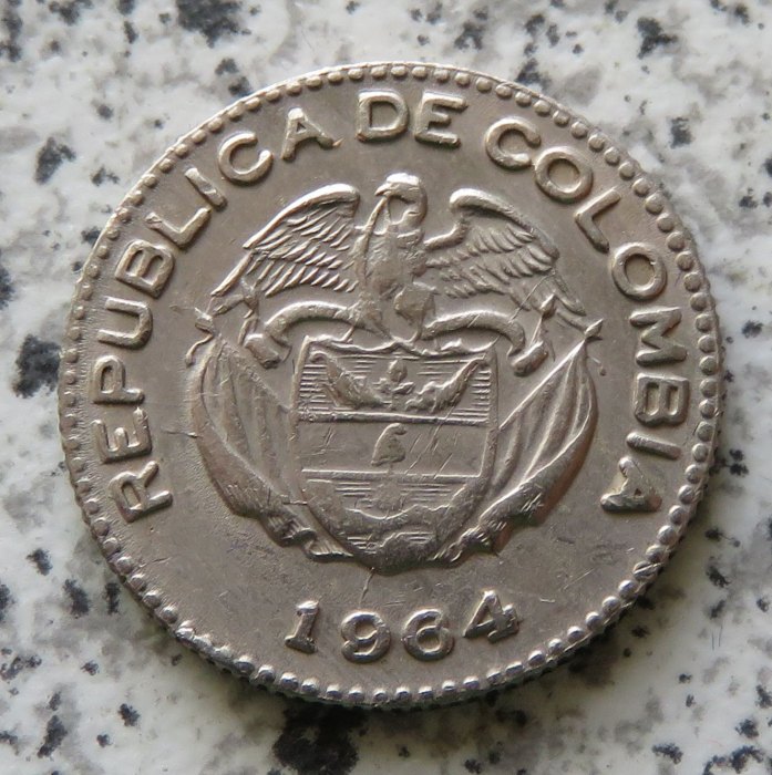  Kolumbien 10 Centavos 1964   