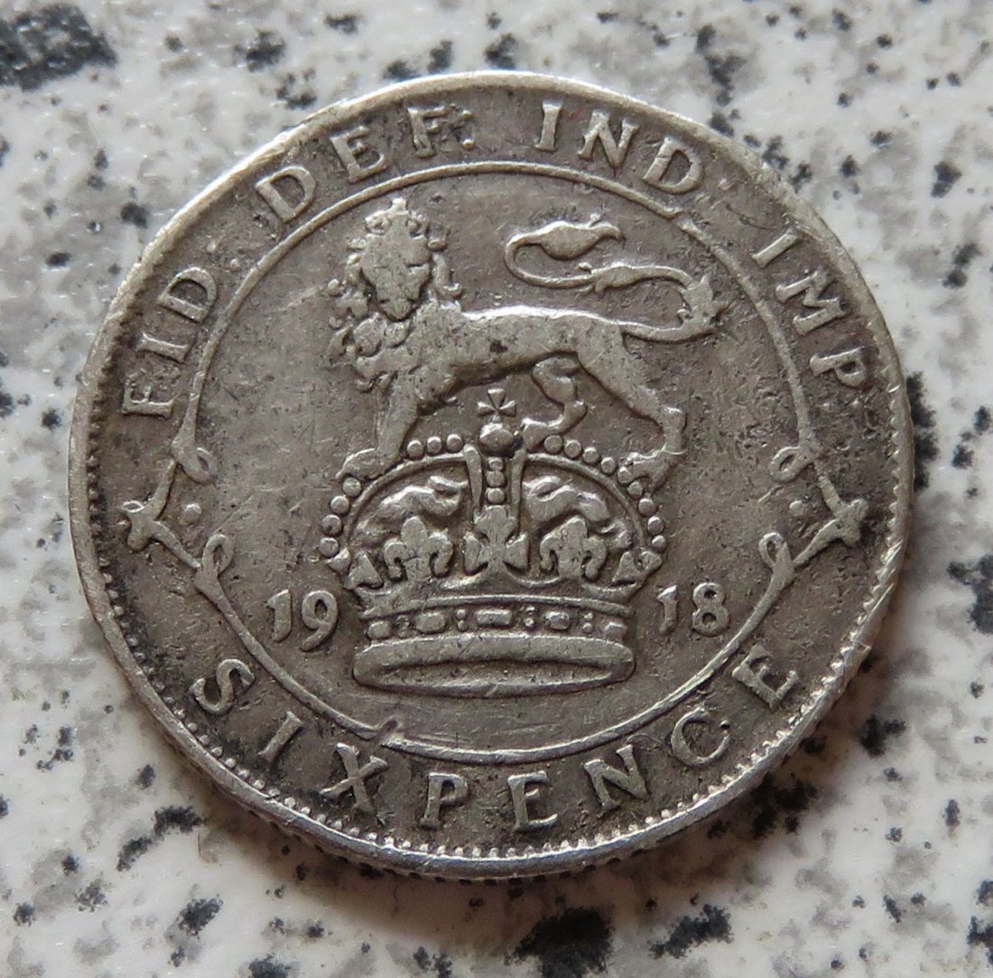  Großbritannien 6 Pence 1918   