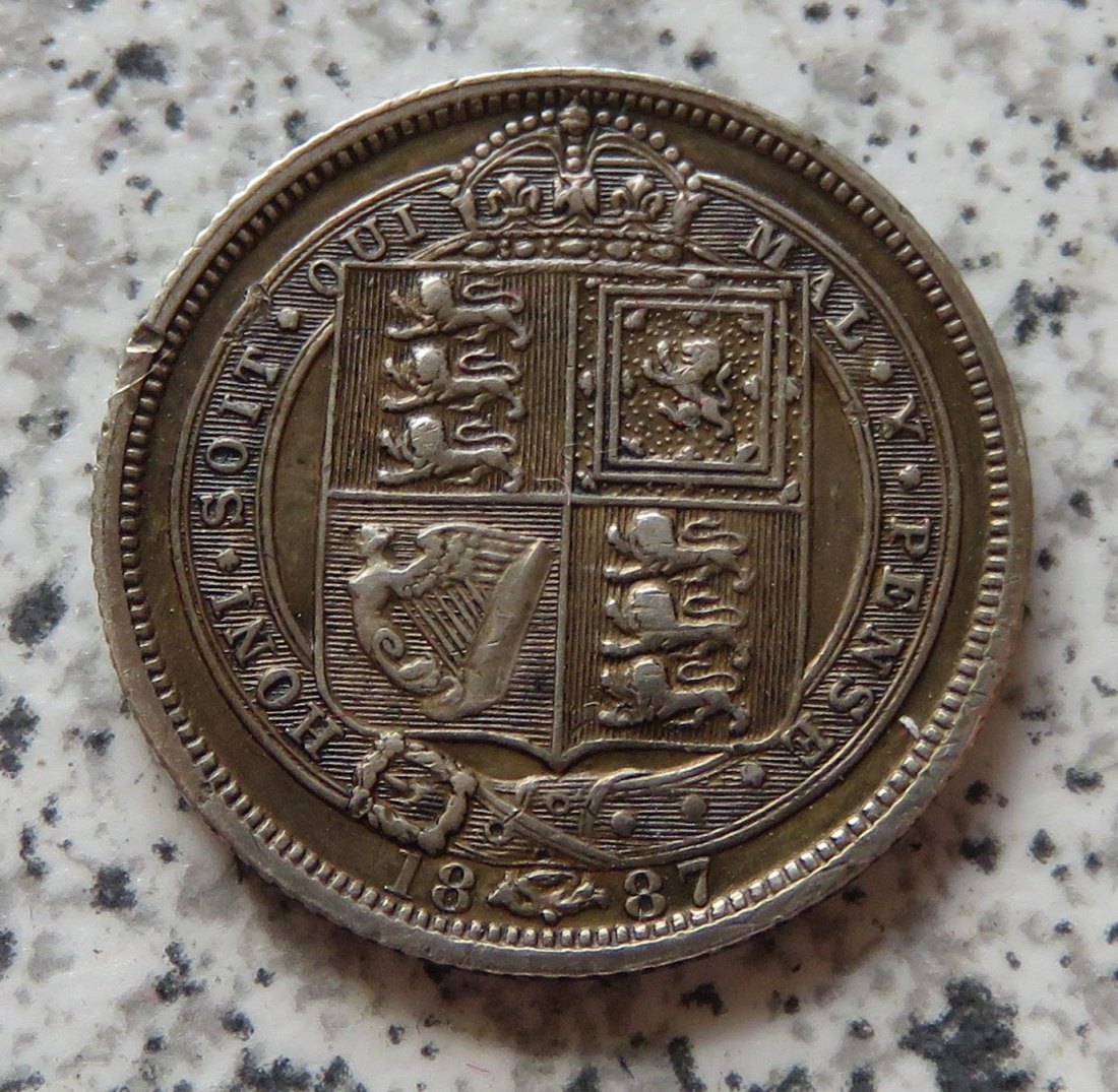  Großbritannien 6 Pence 1887   