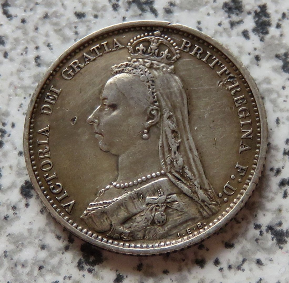  Großbritannien 6 Pence 1887   